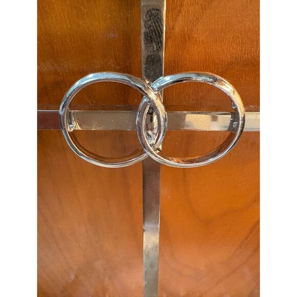 Cake Topper 25th Anniversary Cross Interlocking Rings Christian Religious Décor - Picture 5 of 16